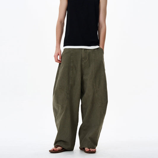 RT No. 18141 RECONSTRUCTED WIDE STRAIGHT PANTS