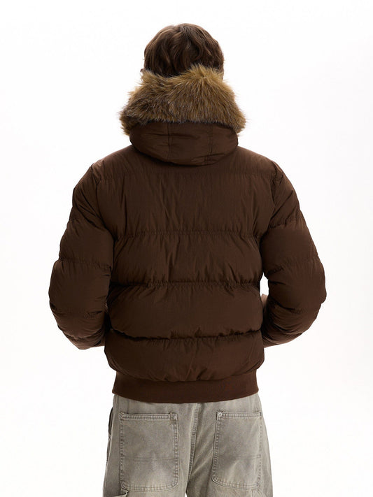 RT No. 55006 RIBBED FUR HOOD JACKET