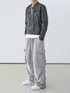 RT No. 11517 GRAY WIDE STRAIGHT SWEATPANTS