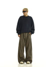 RT No. 11963 BROWN WIDE STRAIGHT PANTS