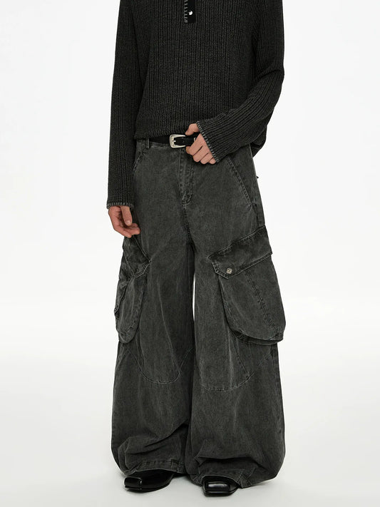 RT No. 50030 RECONSTRUCTED BAGGY CARGO PANTS
