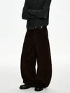 RT No. 50017 BROWN CORDUROY STRAIGHT PANTS