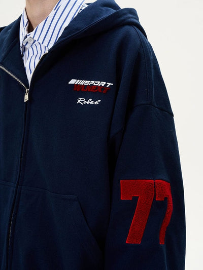 RT No. 11982 ROYAL BLUE 7 ZIP-UP HOODIE