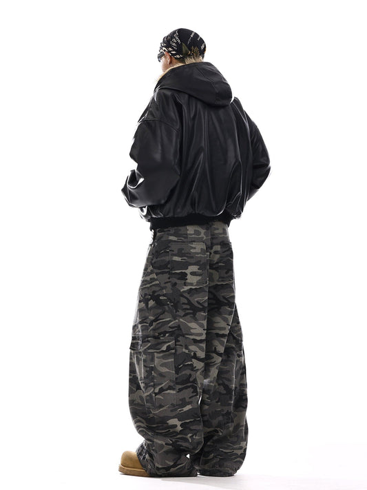 RT No. 12552 WOODLAND CAMO BAGGY CARGO PANTS