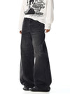 RT No. 32025 WHISKER WASH WIDE STRAIGHT JEANS