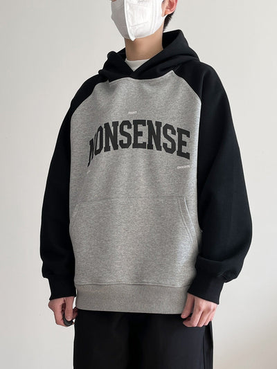 RT No. 9025 TWO TONE CONTRAST PULLOVER HOODIE