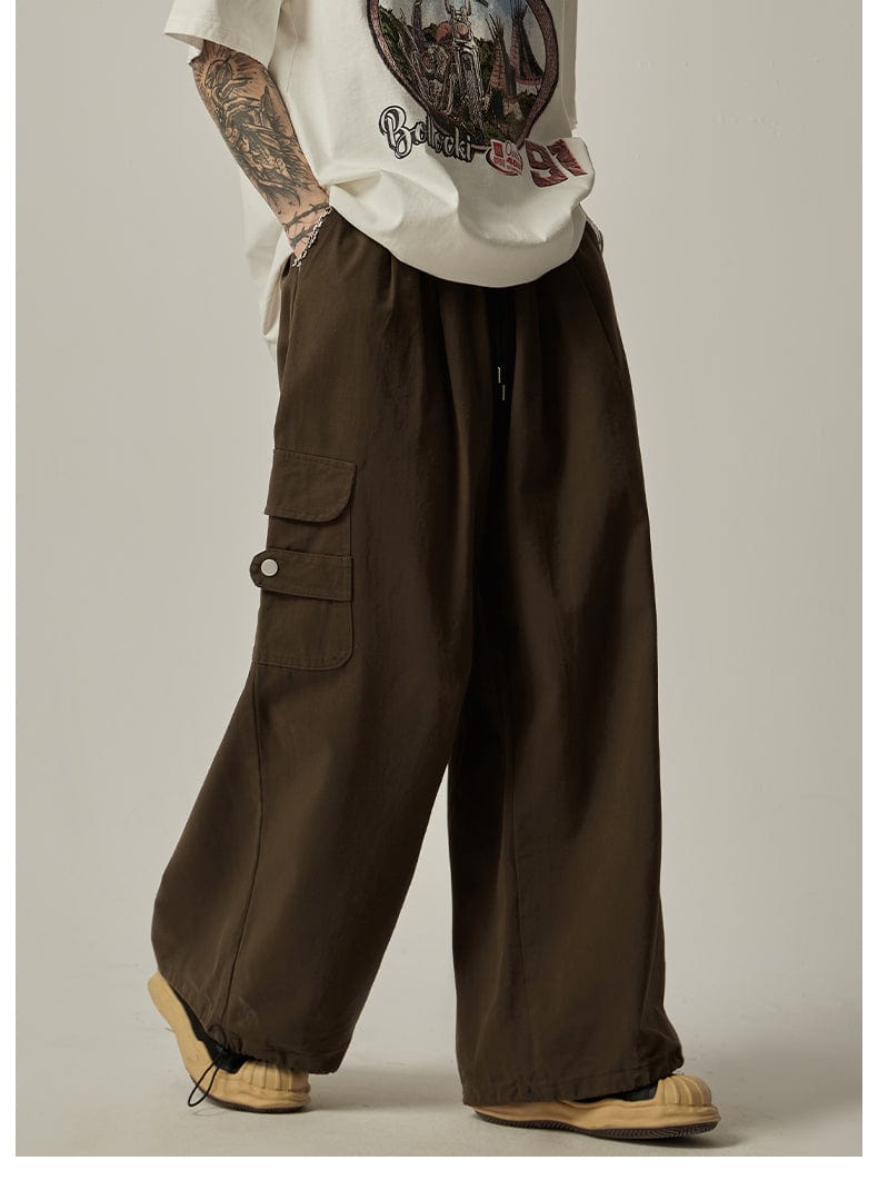 RT No. 11172 WIDE STRAIGHT BAGGY CARGO PANTS
