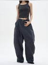 RT No. 12255 RECONSTRUCTED SCIMITAR BAGGY STRAIGHT PANTS