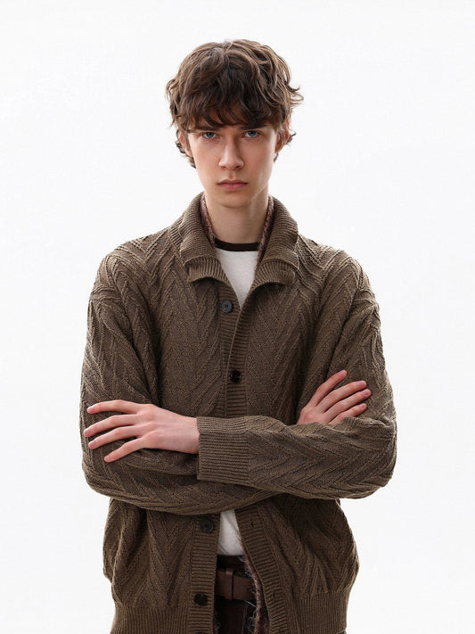 RT No. 50319 KNITWEAR BUTTON UP SWEATER