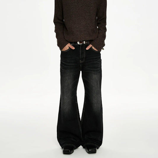 RT No. 50023 WASHED STRAIGHT SLIM DENIM JEANS