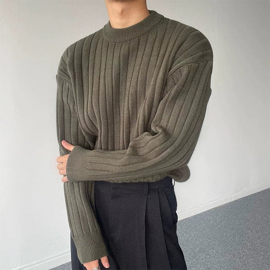 RT No. 11808 VERTICAL KNIT PULLOVER SWEATER