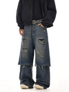 RT No. 12535 DISTRESSED BLUE DENIM JEANS