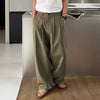 RT No. 11700 LINEN FOLDED PLEATED STRAIGHT PANTS