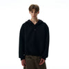 RT No. 42012 KNITWEAR HENLEY COLLAR HOODIE