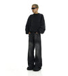 RT No. 11425 WASHED BLACK STRAIGHT DENIM JEANS