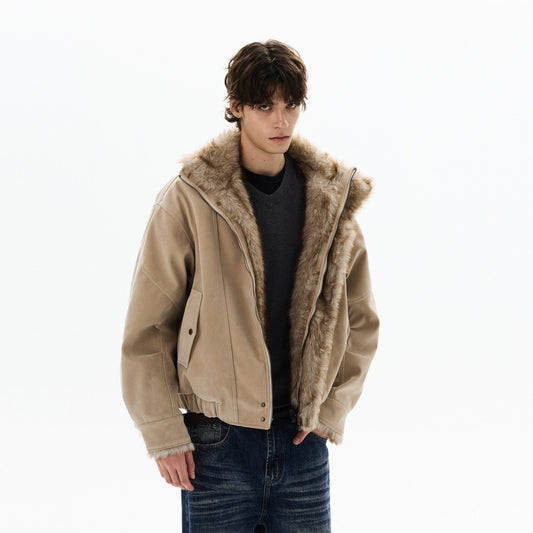 RT No. 50419 WOLF SUEDE COLLAR JACKET