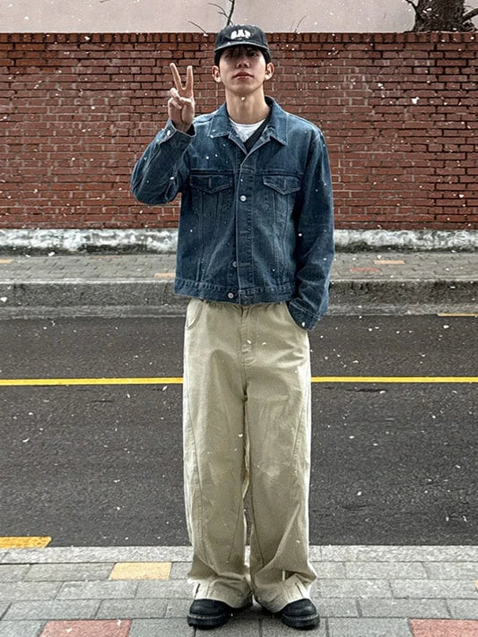 RT No. 29510 KHAKI CASUAL STRAIGHT PANTS