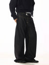 RT No. 19840 BLACK RECONSTRUCTED SCIMITAR DENIM JEANS