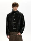 RT No. 50012 KNIGHT BUCKLE BOXY LEATHER JACKET