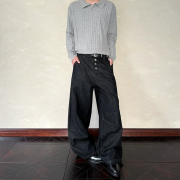 RT No. 40839 SILHOUETTE BAGGY SCIMITAR DENIM JEANS