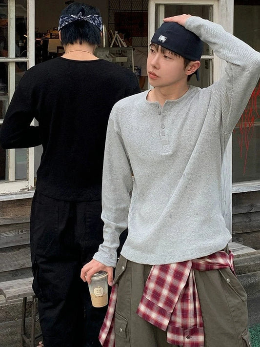 RT No. 25010 WAFFLE HENLEY LONGSLEEVE