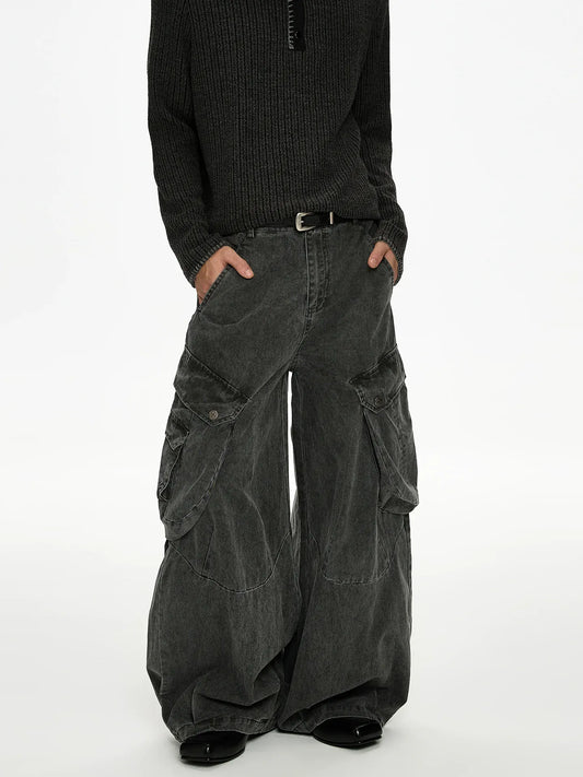 RT No. 50030 RECONSTRUCTED BAGGY CARGO PANTS