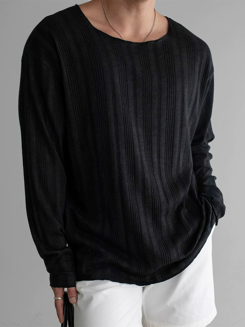 RT No. 11339 VERTICAL KNIT PULLOVER LONG SLEEVE