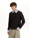RT No. 50013 KNITWEAR TWO-PIECE SHIRT SWEATER
