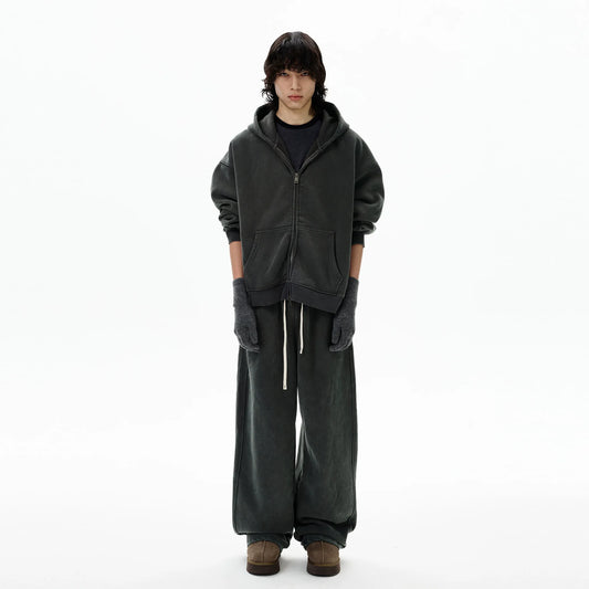 RT No. 50105 WASHED ZIPPER HOODIE & BAGGY SWEATPANTS