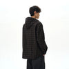 RT No. 40525 PLAID BUTTON UP HOODED SHIRT