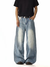 RT No. 19842 WASHED BLUE DENIM STRAIGHT JEANS