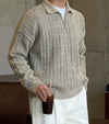 RT No. 12022 TWIST KNIT QUARTER ZIP SWEATER