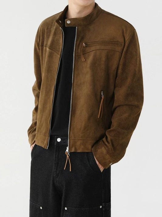 RT No. 19002 BROWN SUEDE MOTORCYCLE JACKET