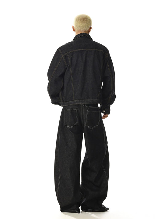 RT No. 27999 BLACK STITCH DENIM JACKET