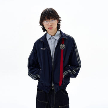 RT No. 31023 SPORTS STRIPED COLLAR SPORTS JACKET