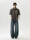 RT No. 50223 TWO PIECE PLAID SHIRT LONGSLEEVE