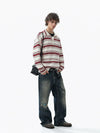 RT No. 50304 KNITWEAR STRIPE COLLAR SWEATER