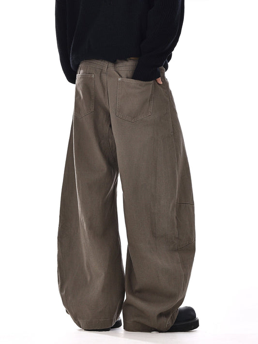 RT No. 12537 BROWN SCIMITAR CONSTRUCTED JEANS