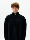 RT No. 50281 KNITWEAR TWIST COLLAR SWEATER