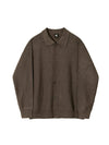 RT No. 11933 KNIT BROWN KNIT BUTTON-UP SWEATER