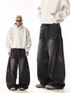 RT No. 19808 BLACK WHISKER BAGGY DENIM JEANS