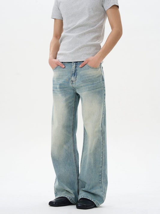 RT No. 12298 WASHED BLUE DENIM STRAIGHT JEANS