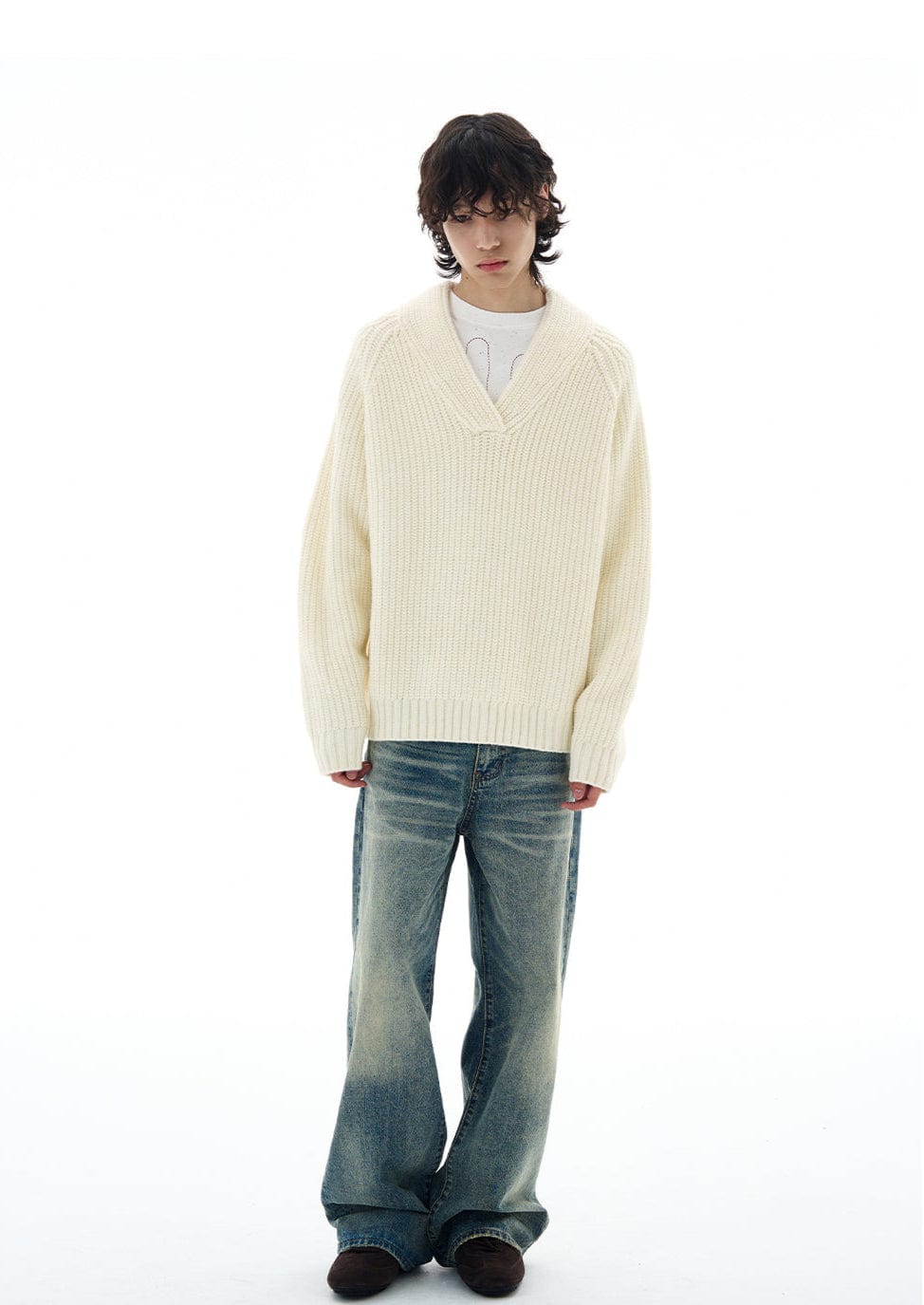 RT No. 25041 WASHED BLUE DENIM STRAIGHT JEANS – REALTAKAI