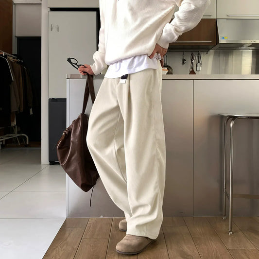 RT No. 40004 PLEATED BAGGY STRAIGHT PANTS
