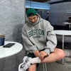 RT No. 12096 BOSTON LETTERED PULLOVER HOODIE