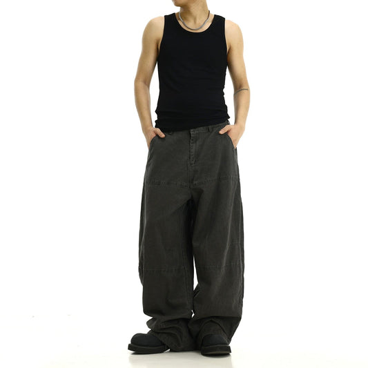 RT No. 11188 GRAY WORKWEAR CASUAL BAGGY PANTS