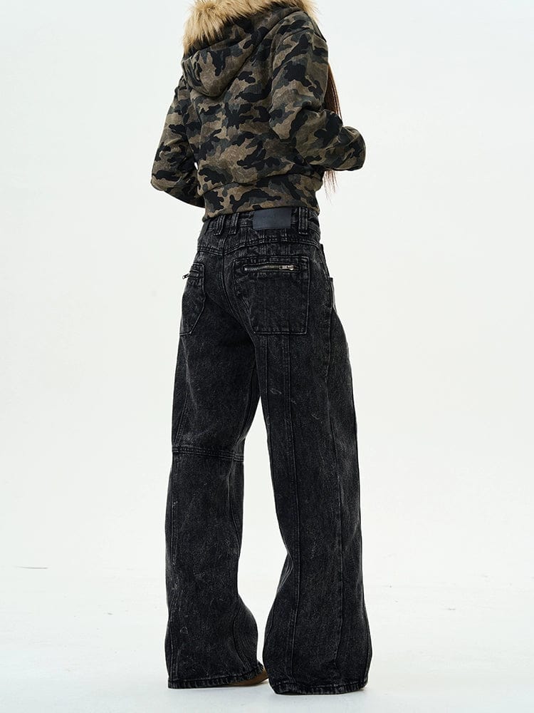 RT No. 12002 BLACK RODEO STRAIGHT JEANS