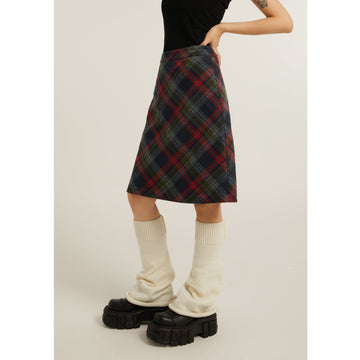 RTK (W) No. 3170 WOOLEN DIAMOND PLAID SKIRT