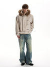 RT No. 59028 WOOLEN FUR COLLAR PARKA JACKET