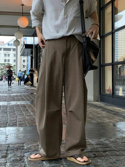 RT No. 31070 PLEATED STRAIGHT DRAPE PANTS